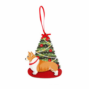 Christmas Holiday Pine Tree Dog Breed Ornament BY Dandy Design - NAYOTHECORGI