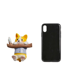 Corgi Hanging Hook next to cell phone for size comparison