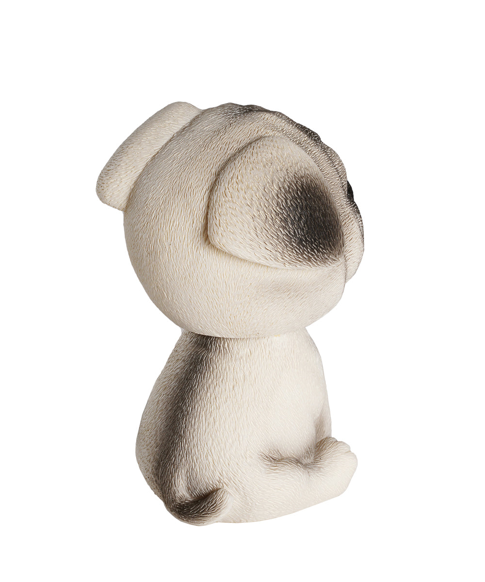 Shaking Head Puppy Car Decoration - Pug back view