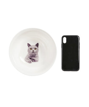 Pet Portrait Porcelain All Purpose Bowl - Chartreux