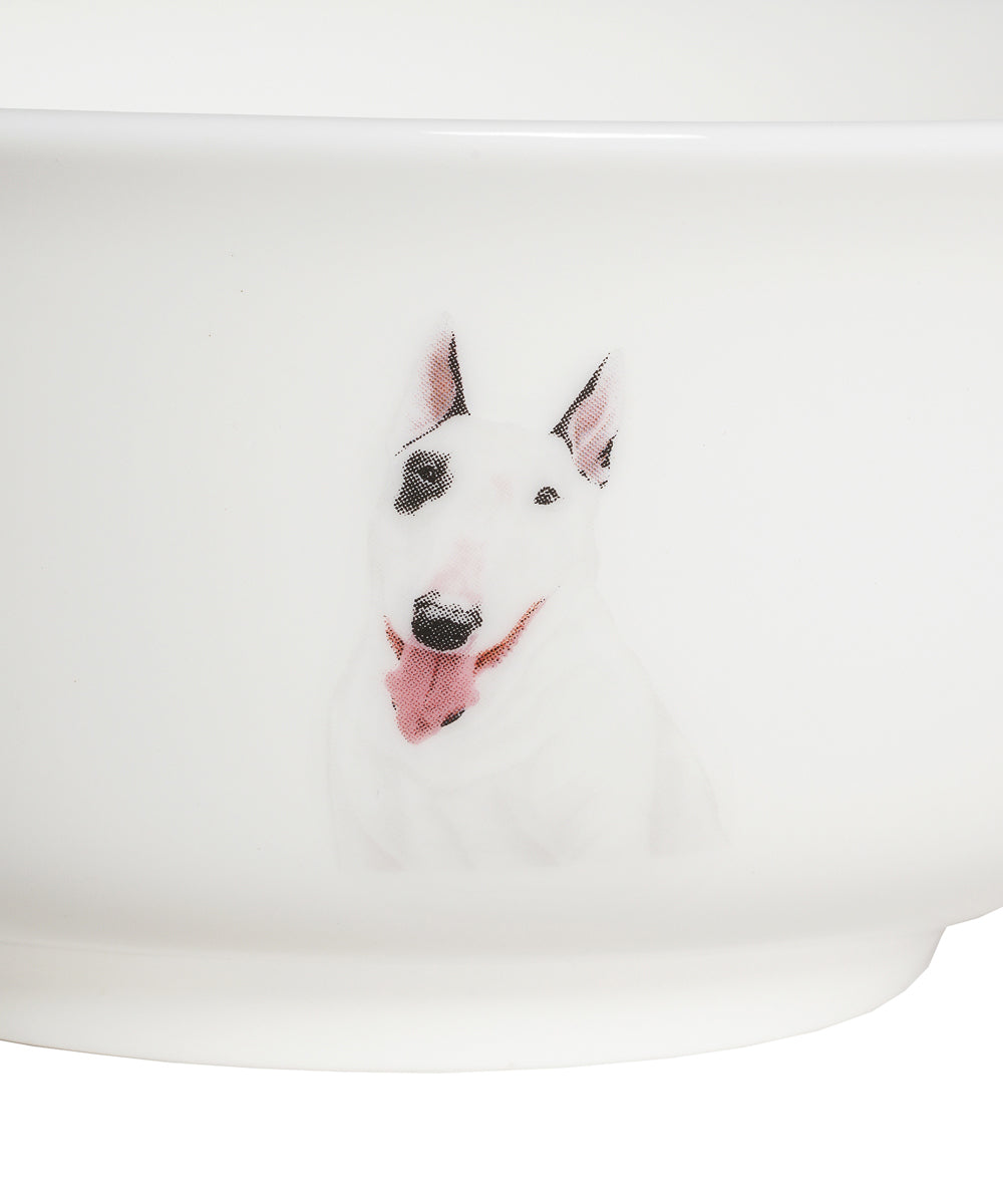Pet Portrait Porcelain All Purpose Bowl - Bull Terrier