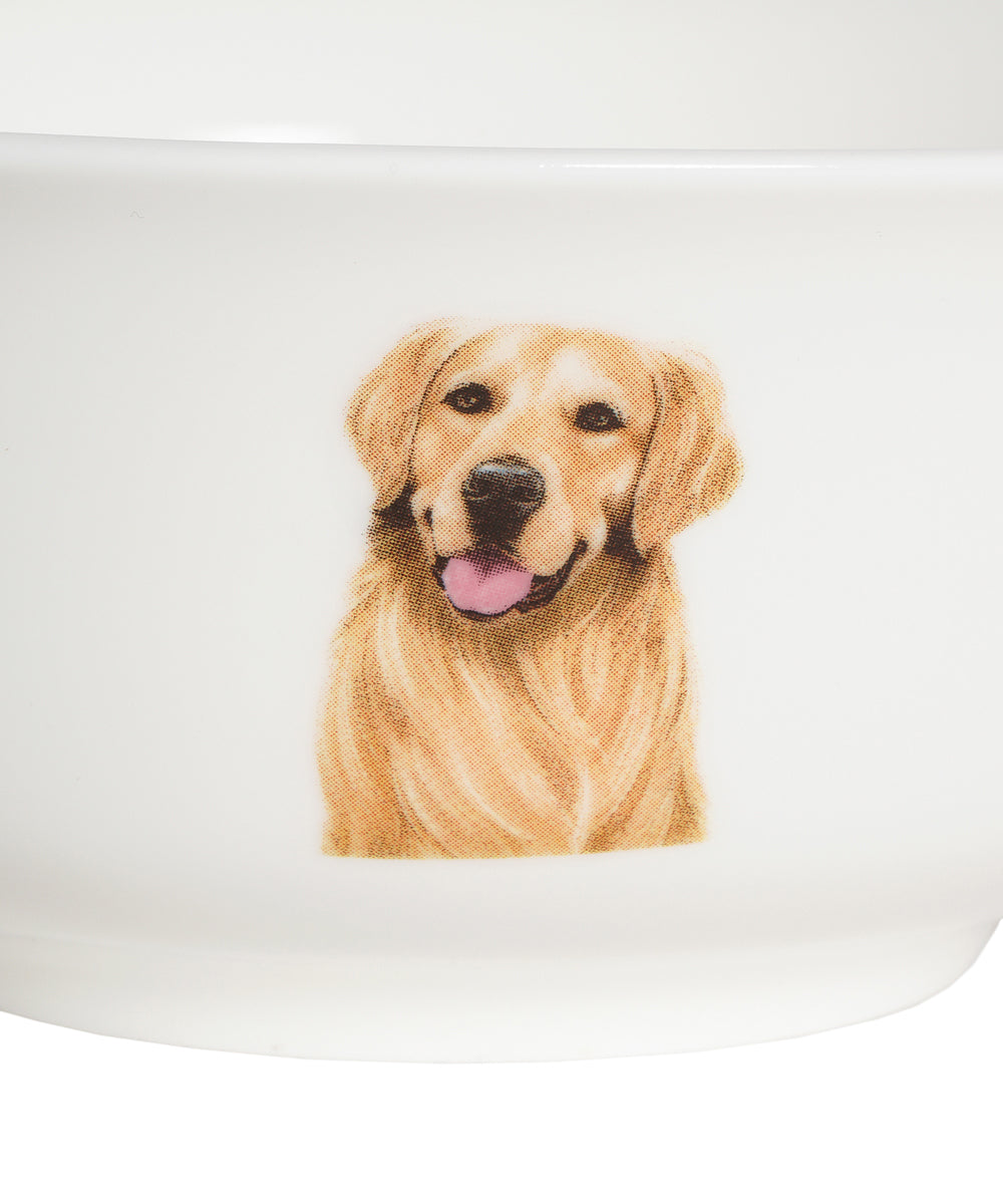 Pet Portrait Porcelain All Purpose Bowl - Golden Retriever
