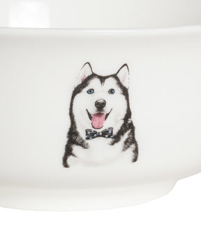 Pet Portrait Porcelain All Purpose Bowl - Husky