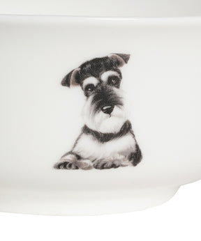 Pet Portrait Porcelain All Purpose Bowl - Schnauzer