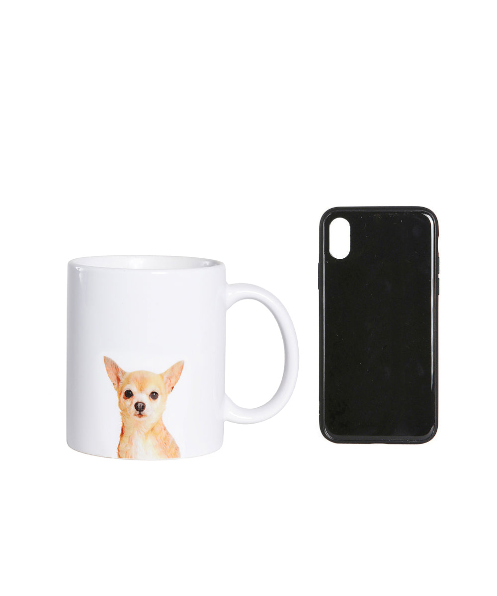 Pet Portrait Mug - "I Love" Collection - Chihuahua(Red)
