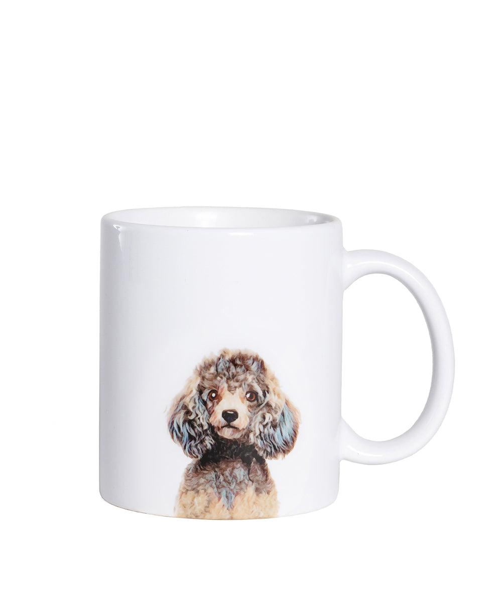 Pet Portrait Mug - "I Love" Collection - Poodle(Grey)