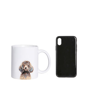 Pet Portrait Mug - "I Love" Collection - Poodle(Grey)