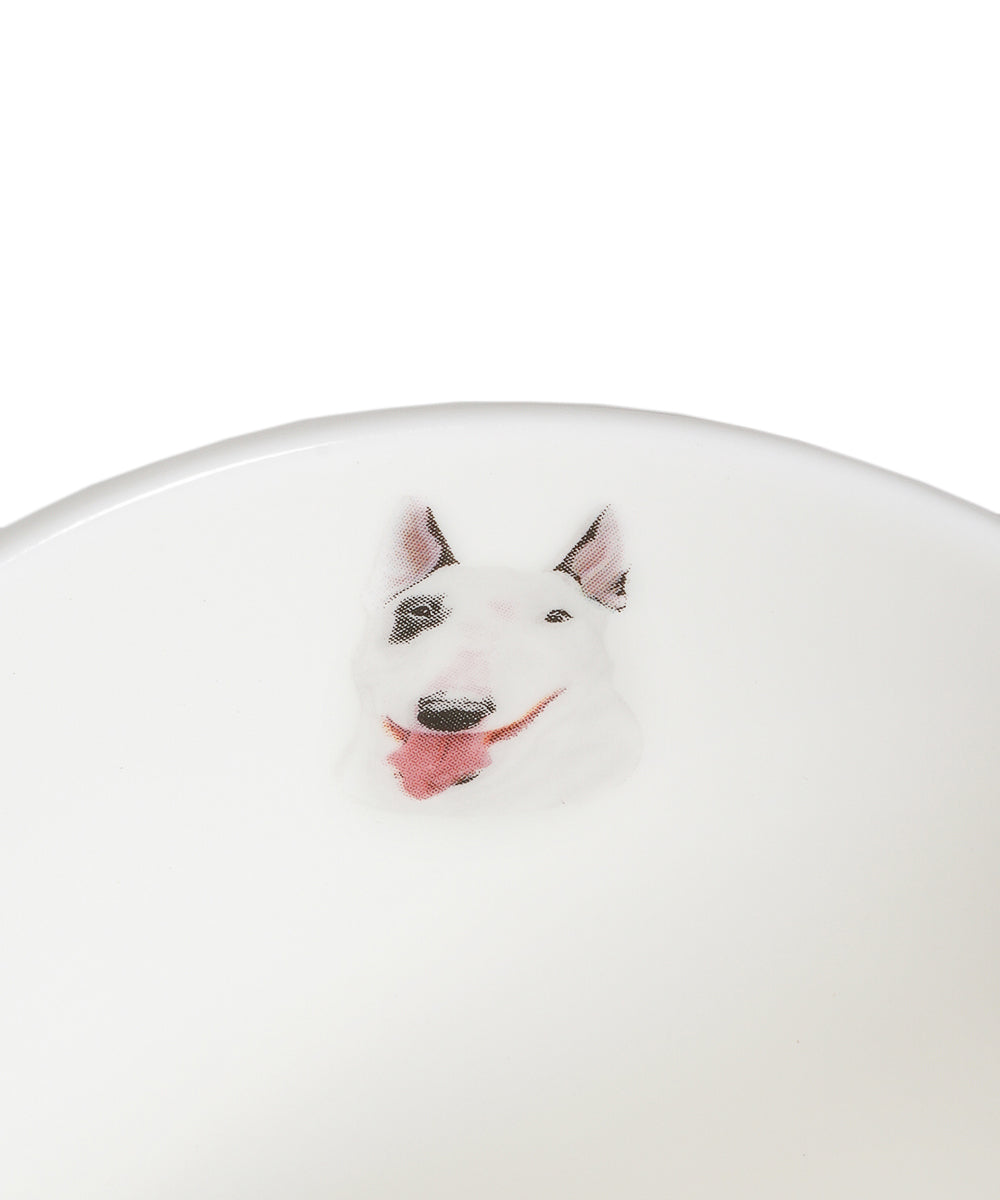 Pet Portrait Porcelain Water Cup with Lid & Spoon - Bull Terrier