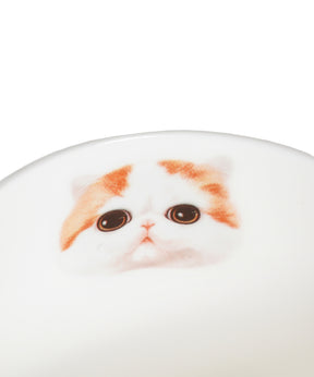 Pet Portrait Porcelain Water Cup with Lid & Spoon - Exotic Shorthair