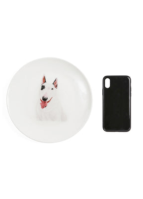 Pet Portrait Porcelain Middle Print 6" Plate - Bull Terrier