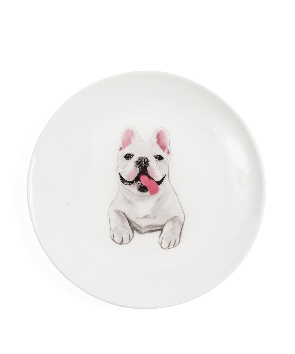 Pet Portrait Porcelain Middle Print 6" Plate - French Bulldog