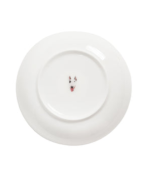 Pet Portrait Porcelain Side Print 8" Plate Set - Bull Terrier