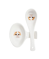 Pet Portrait Porcelain Spoon & Rest Set - Exotic Shorthair