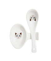 Pet Portrait Porcelain Spoon & Rest Set - Ragdoll