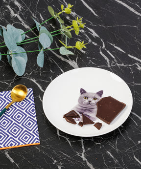 Pet Portrait Porcelain Dinnerware 11-Piece Set - Chartreux