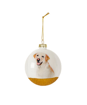 Pet Portrait 9 Pcs Christmas Ball Ornaments Set - Labrador(Cream)