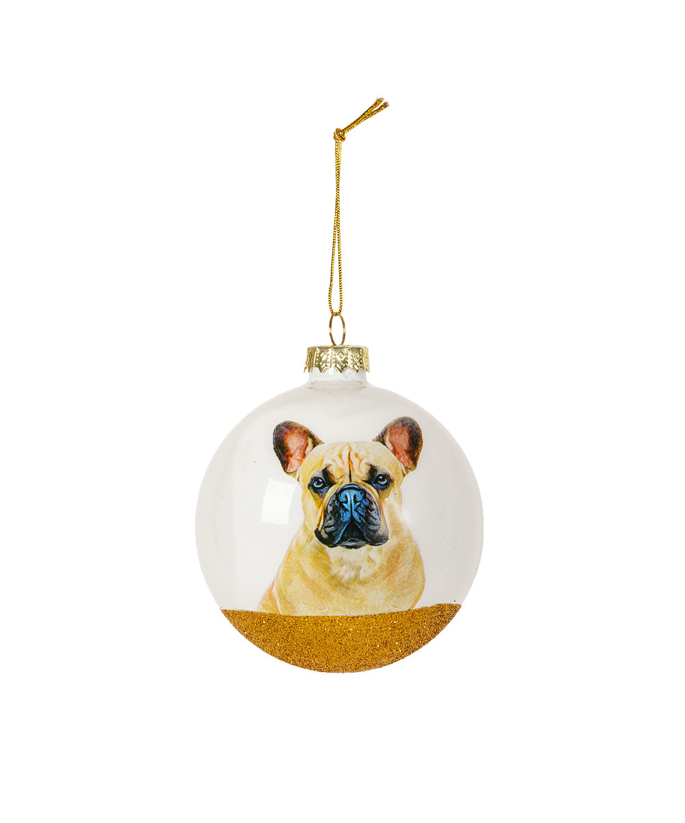 Pet Portrait 9 Pcs Christmas Ball Ornaments Set - French Bulldog