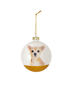 Pet Portrait 9 Pcs Christmas Ball Ornaments Set - Chihuahua(Red)