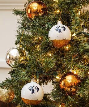 Pet Portrait 9 Pcs Christmas Ball Ornaments Set - Great Dane on tree