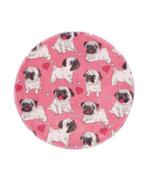 Pug Expressions Round Mat