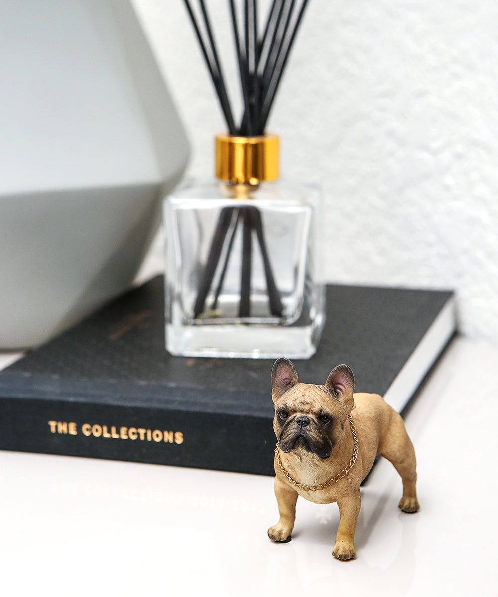 Handmade Custom French Bulldog Statue 1:6 on desk