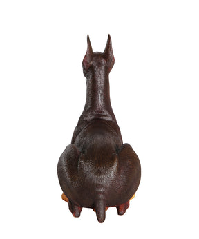 Stylish Doberman Statue 1:6 back view