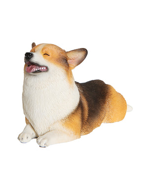 Handmade Smiling Corgi Statue 1:6