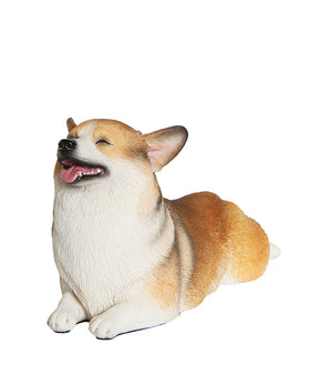 Handmade Smiling Corgi Statue 1:6