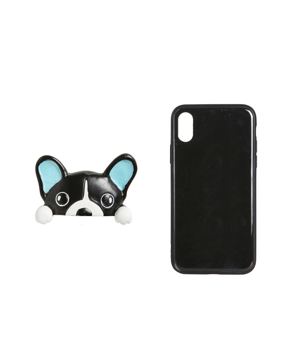French Bulldog Wall Decoration next to cellphone for size comparison