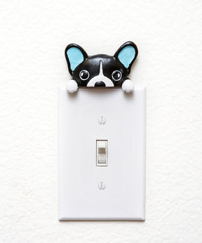 French Bulldog Wall Decoration above light switch 