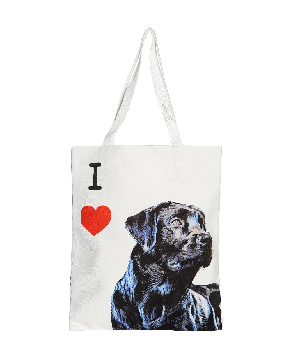 Black Labrador Canvas Bag