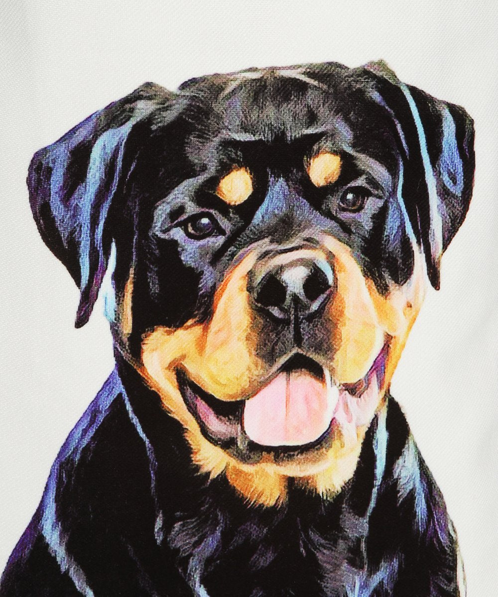 Art Canvas Bag - "I Love" Collection - Rottweiler close up of artwork