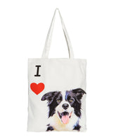 Art Canvas Bag - "I Love" Collection - Border Collie