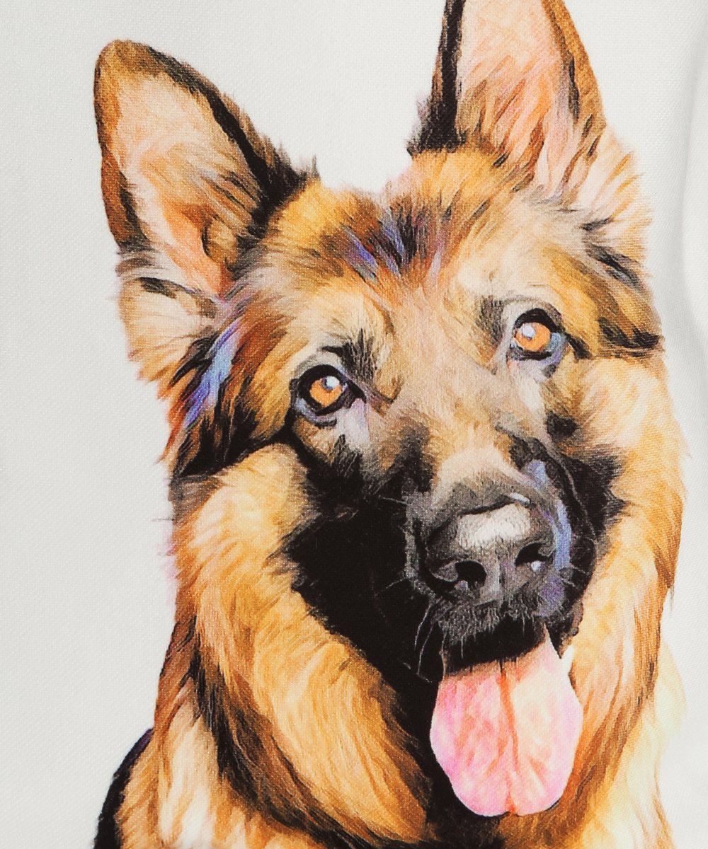 Art Canvas Bag - "I Love" Collection - German Shepherd close up of artwork
