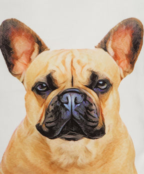 Art Canvas Bag - "I Love" Collection - French Bulldog closeup of artwork