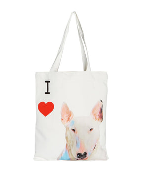 Art Canvas Bag - "I Love" Collection - Bull Terrier