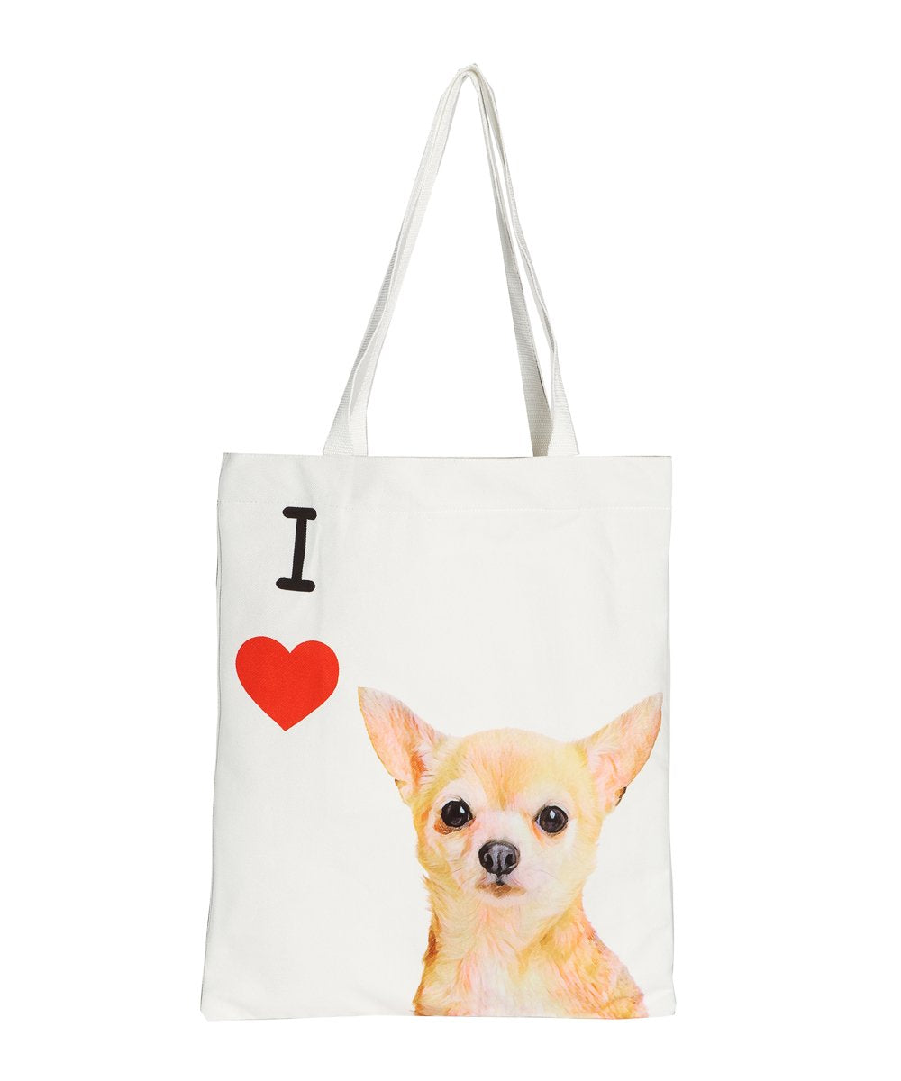Art Canvas Bag - "I Love" Collection - Chihuahua(Red)