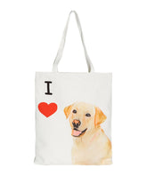 Art Canvas Bag - "I Love" Collection - Labrador(Cream)