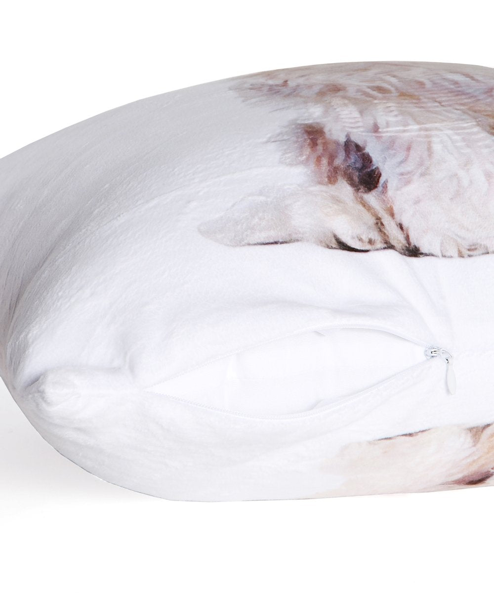 Custom Throw Pillow - Fleece side view