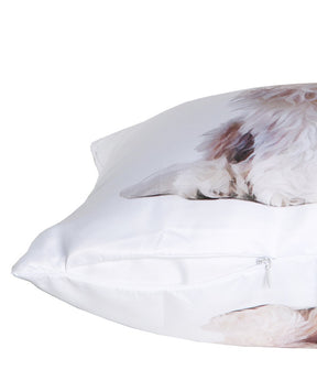 Custom Throw Pillow - Silk-like Skin Finish side view 