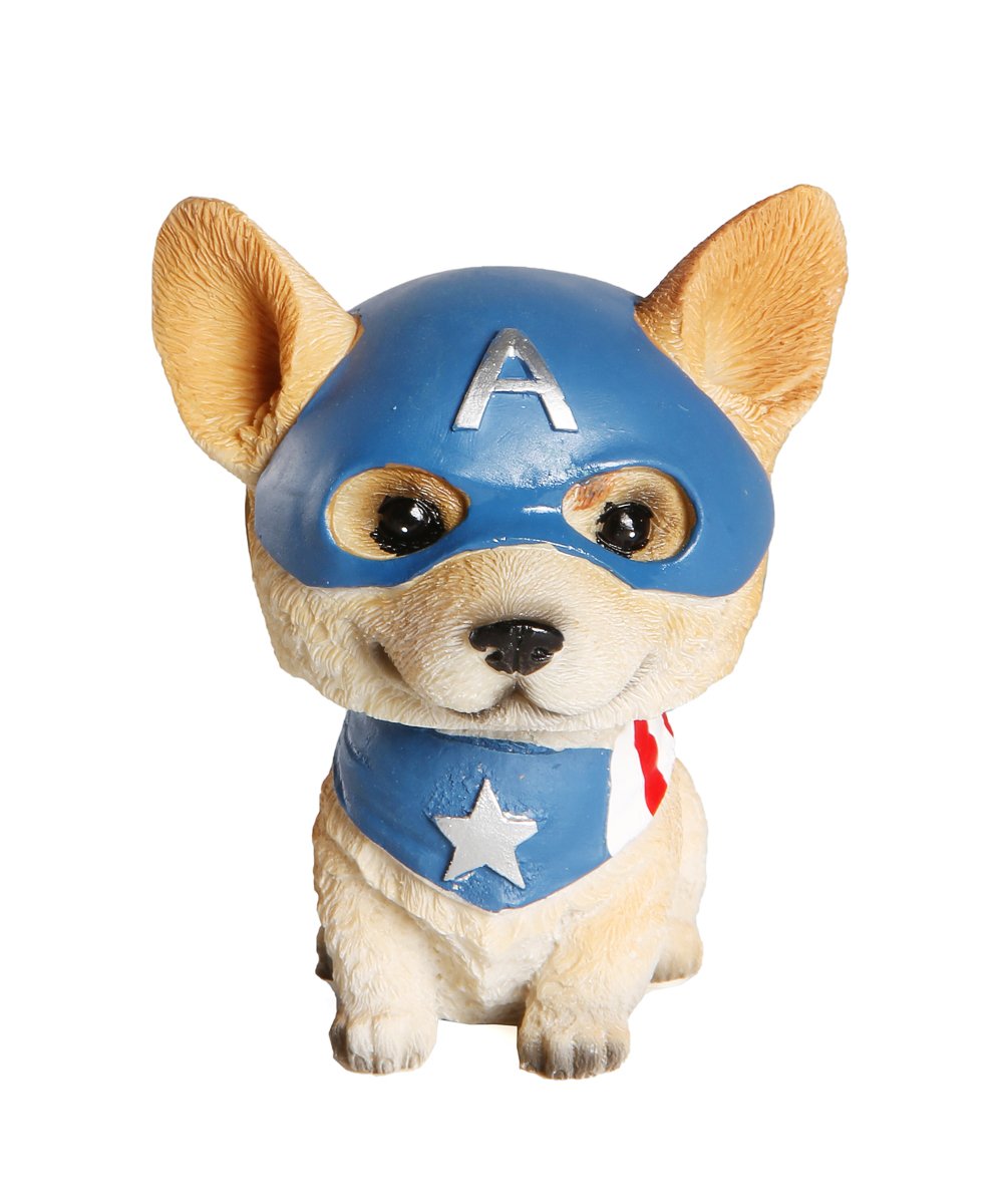 Dog Avengers Bobbling Head Decoration - Corgi