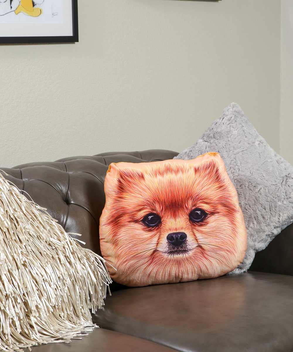 Lifestyle Dog Pillow - Pomeranian on couch