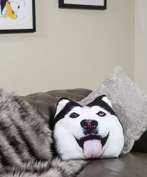 Lifestyle Dog Pillow - Husky on couch