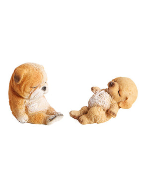 Sleeping Puppy Figurine - English Bulldog