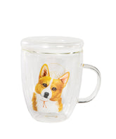 Double Glass Corgi Mug 500ml - NAYOTHECORGI