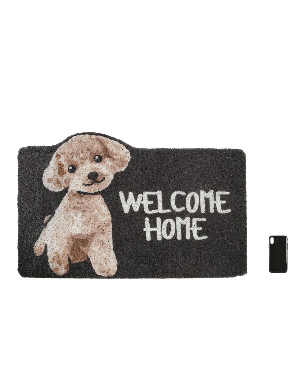 Welcome Home Poodle Non-slip Outdoor Doormat - Smiling Poodle