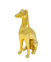 Sitting Greyhound Ceramic Statue