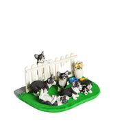 Garden Background Corgi Puppies Decoration Set