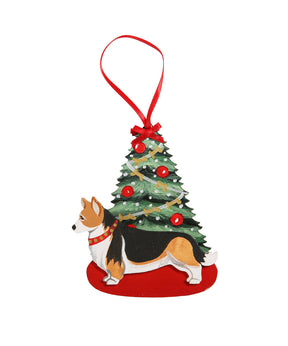 Christmas Holiday Pine Tree Dog Breed Ornament BY Dandy Design - NAYOTHECORGI