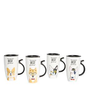 Best Friend Mug Set With Lid with Metal Straw and Spoon Collection